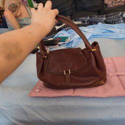 Dooney & Burke Florentine Vaca Jetta Satchel Handbag/Natural Brown Handbag