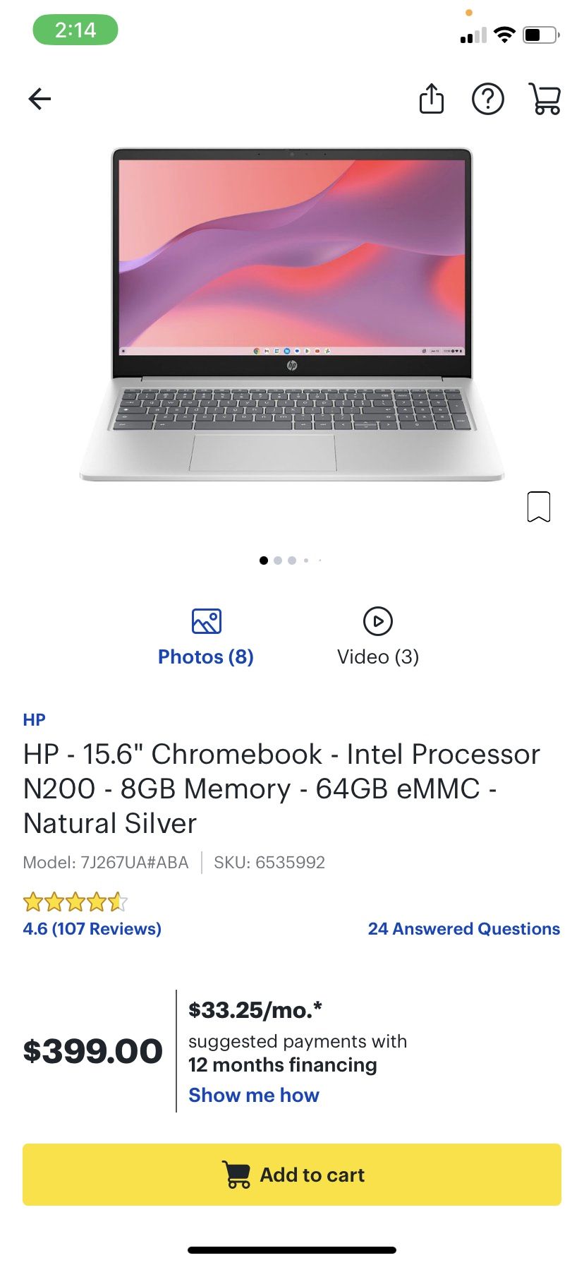 Brand New Hp Chromebook Unopened Box 