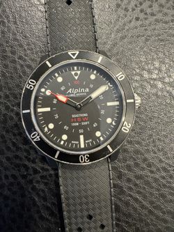 Alpina Seastrong Horological AL-282LNN4V6 Men black dial Analog Smartwatch 