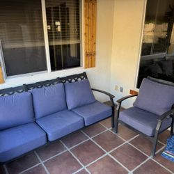 Outdoor Patio Set – Sturdy Aluminum Frame + Sunbrella Cushions 