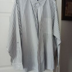 Mens Dress Shirt With gray stripes
