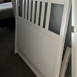$50 White Full Size Bed,  $20 Twin box Spring,  All In Very Good Condition 