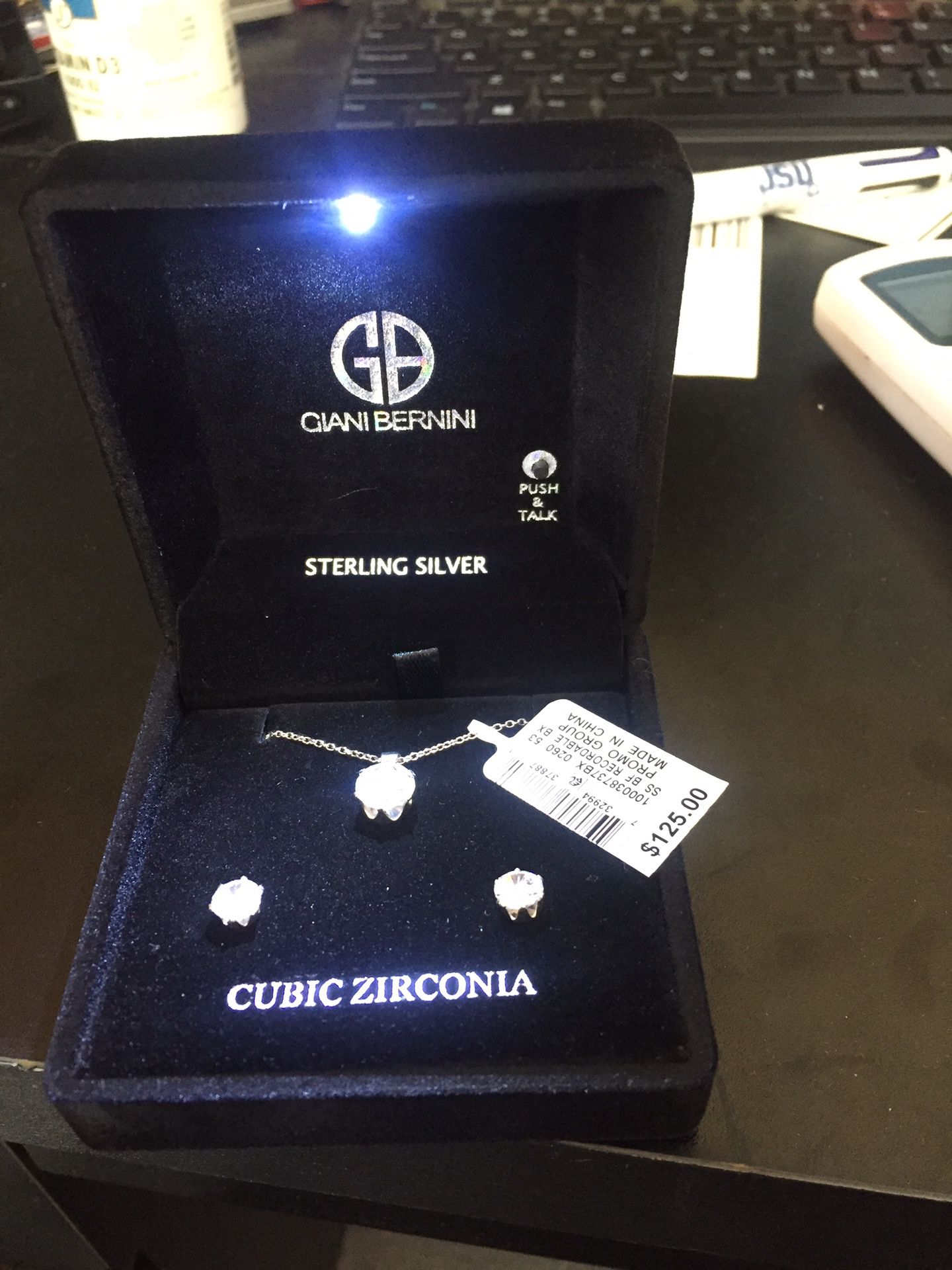 Giani Bernini Sterling Silver cubic zirconia pendant Necklace