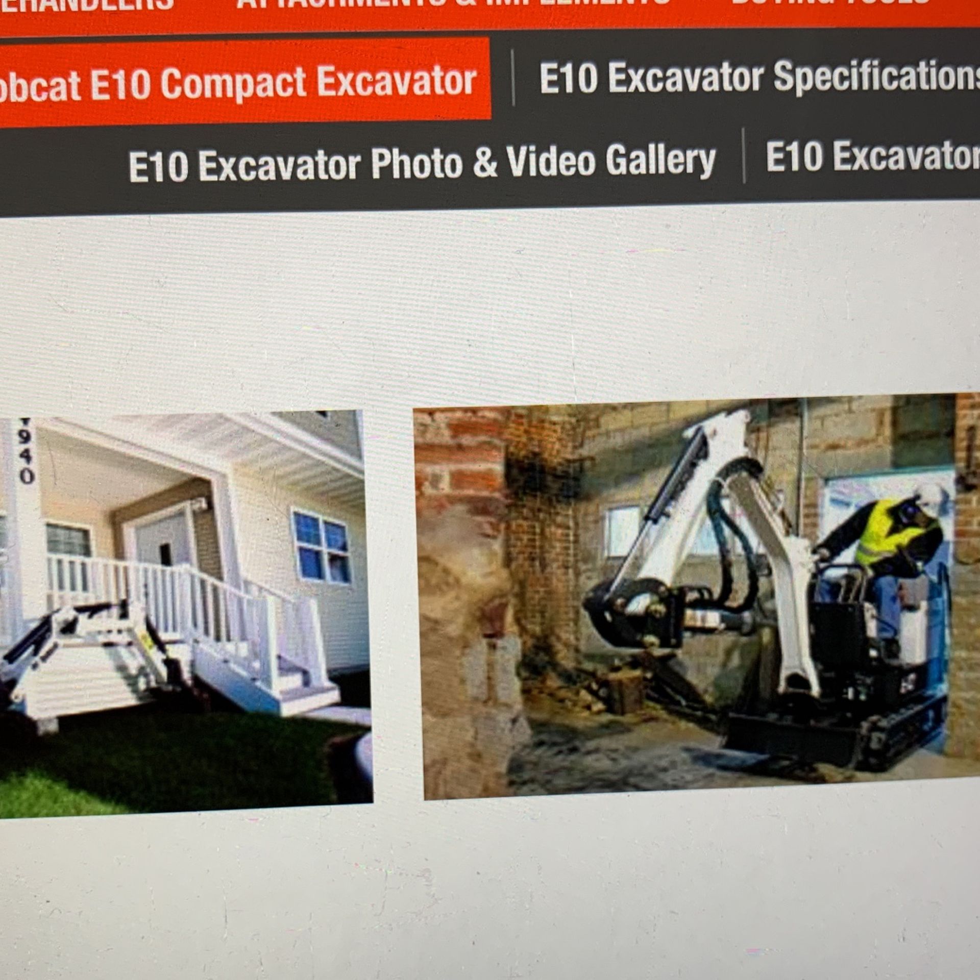 Used Bobcat MT85, Excavator E10, Concrete Buggy