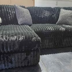 New Corduroy PLUSH chaise SECTIONAL 