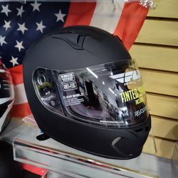 Fly Racing Motorcycle Full Face Helmet Flat Black Special Deal $135