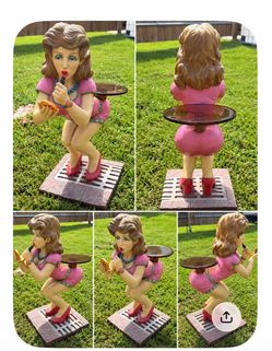 Vintage Retro Pin-Up Girl Garden Statue / Indoor & Outdoor Décor – Unique Conversation Piece  Beautiful and unique vintage-style pin-up girl statue fe