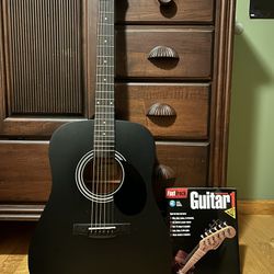 Jasmine Guitar With Case (black)