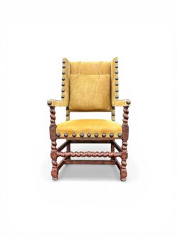Spanish Revival Studded Armchair