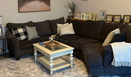 Glass top coffee table