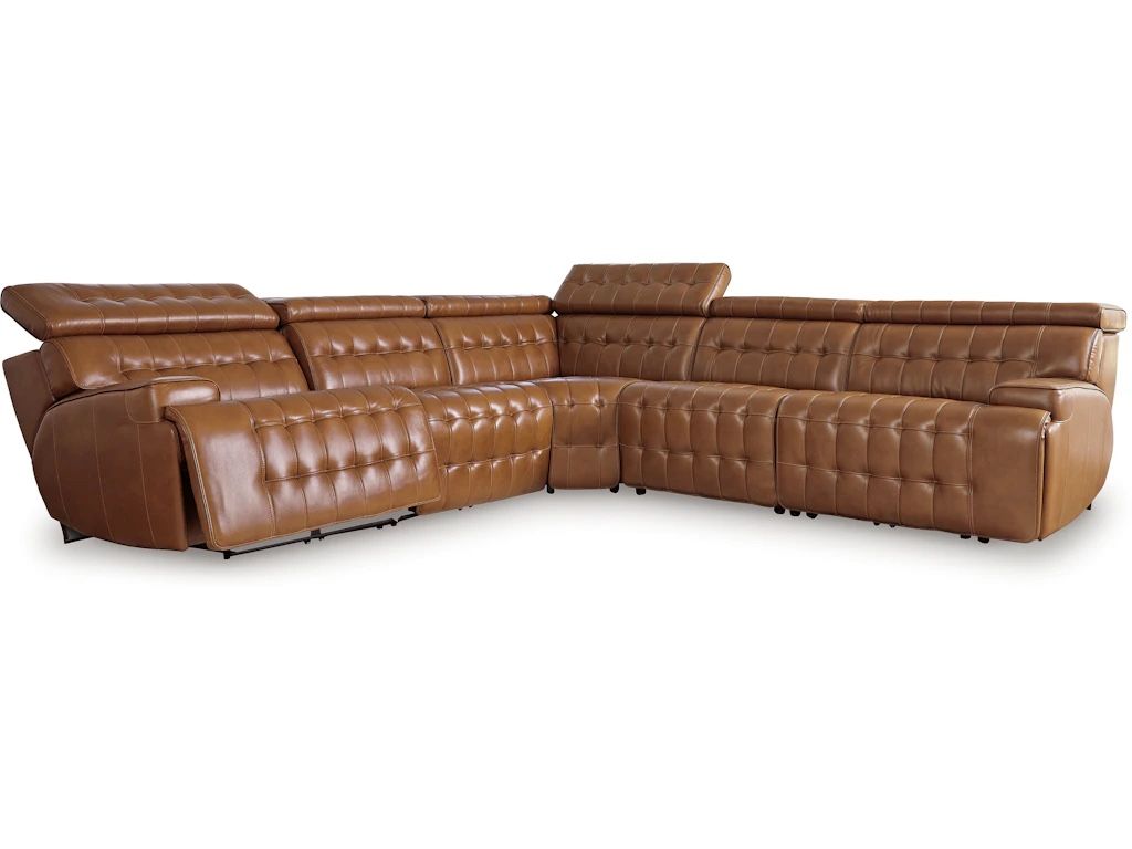 Luxury Real Leather Power Recliner Power Headrest