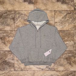 Alo Yoga Accolade Full Zip Hoodie Athletic Heather Grey Sweatshirt NWT Size XS