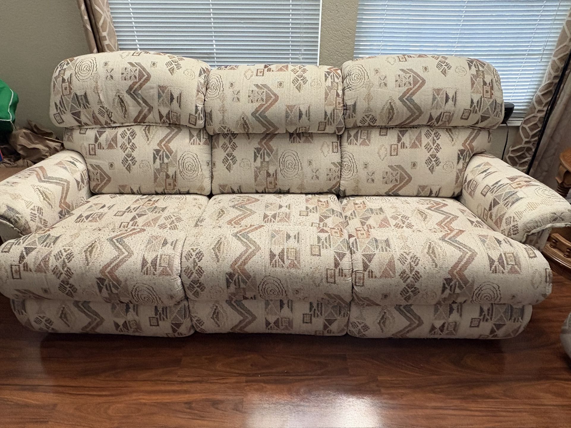 Sofa with Recliner Seats For Sale $100