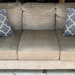 Grey/blue La-Z-Boy Couch & Pillows