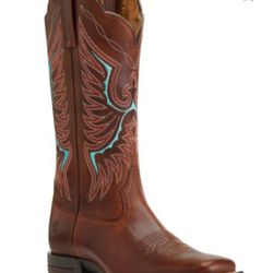 ARIAT WOMEN'S ROCKDALE SHOCK SHIELD PERFORMANCE WESTERN BOOTS - BROAD SQUARE TOE