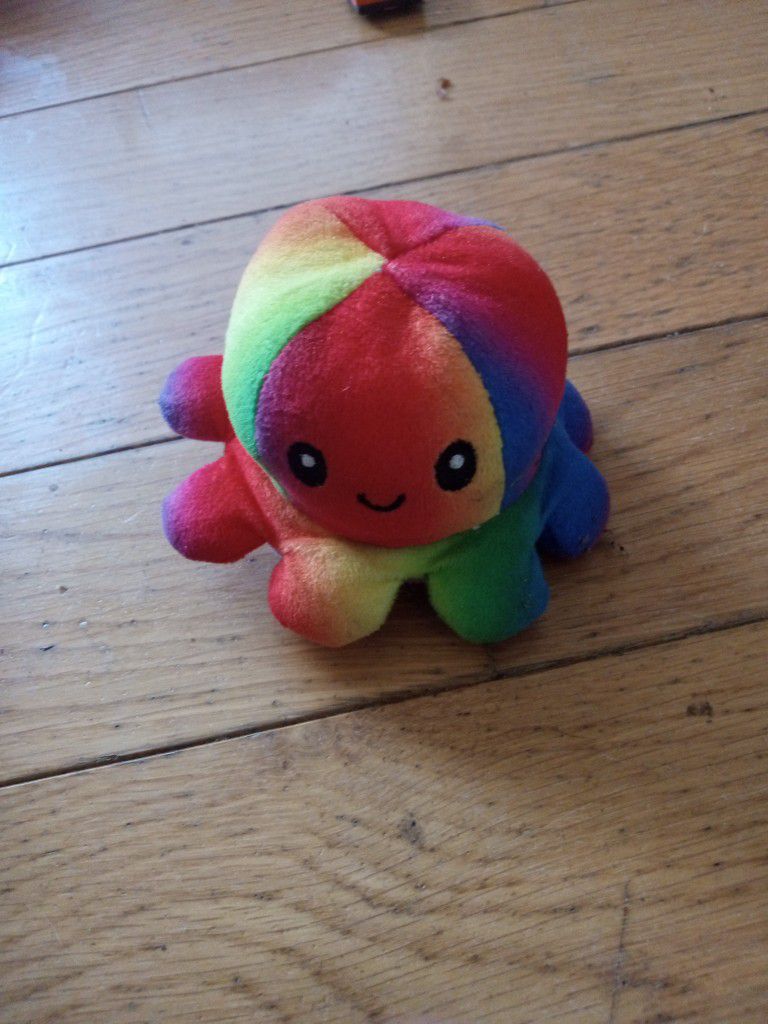 Rainbow Octopus Plushie