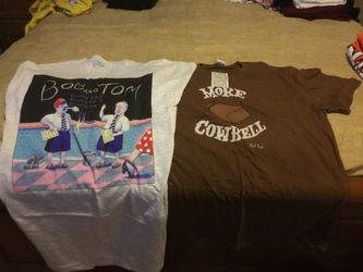 Bob & Tom “Gimme An F” T-Shirt (XXL) and More Cowbell T-Shirt (XL) ... both never worn!