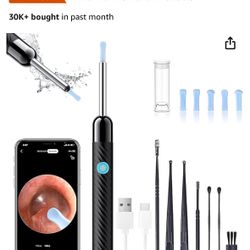 Ear Wax Removal - Earwax Remover Tool with 7 Pcs Ear Set - Ear Cleaner with Camera - FSA HSA Eligible - Ear Camera with 6 Ear Spoon - Ear Cleaner for
