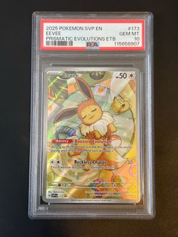 Eevee prismatic evolutions ETB promo PSA 10 Pokémon card