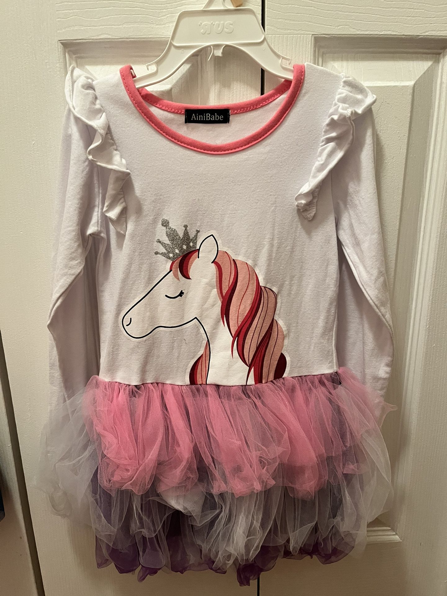 Unicorn Dress With Tutu Size 3T