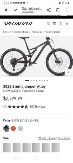 Specialized stumpjumper $2600 reg sale $1200   firme