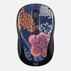 Logitech Mouse - Forest Floral: Wireless USB-A, 1000 dpi, Soft-Touch Grip