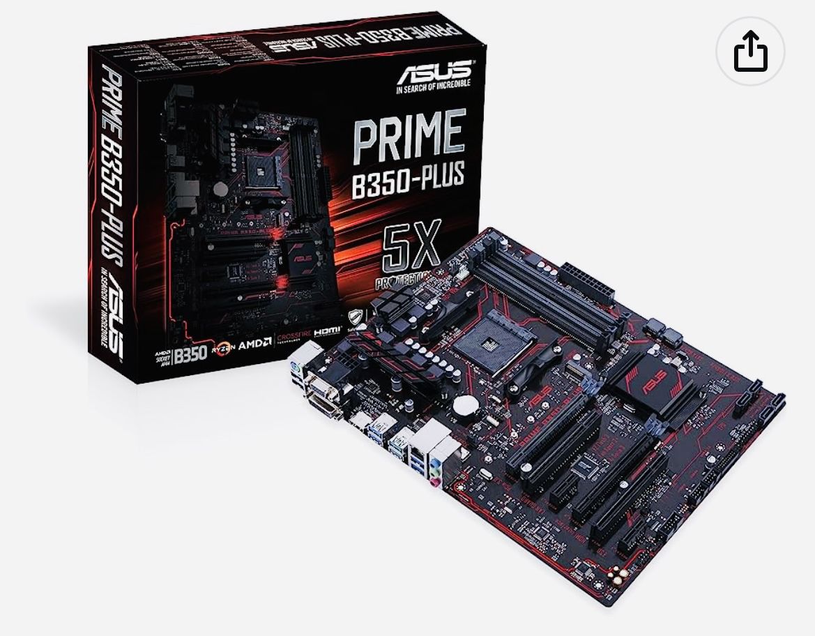 ASUS Prime B350-Plus AMD Ryzen  Motherboard