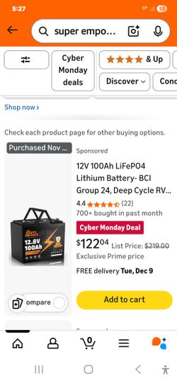 Super Empower 12 Volt 100 ah Lithium Battery 