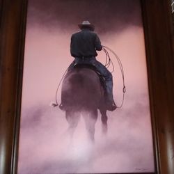 Framed "Teo On The Ranch" by Robert De Awson