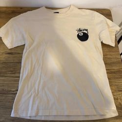 Stuzzy 8ball Shirt Size Small White 