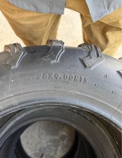 Brand new tires 2x 28x9r15 2x. 28x11r15