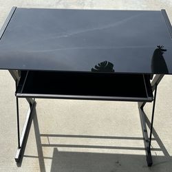 Glass computer table