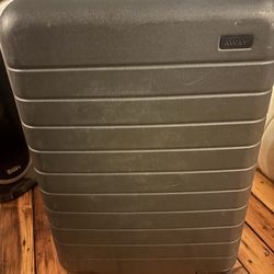 Away brand suitcase carry on dark green
