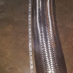 9" braided stainless steel pipe. 24" long **
