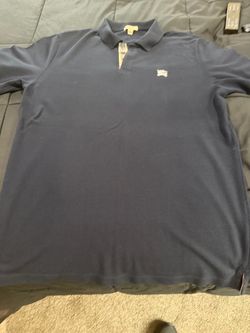 Men’s  Blue  Burberry short sleeve shirt size 2XL