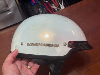 Harley-Davidson Motorcycle Half Helmet White