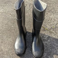 Men's Black Rubber Boots Size 14