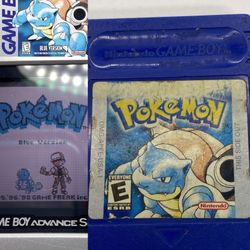 Pokémon Blue Version Gameboy Cartridge (Authentic, Tested, Working, Saves) Cartridge only