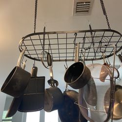 Hanging Pot Rack Organizer