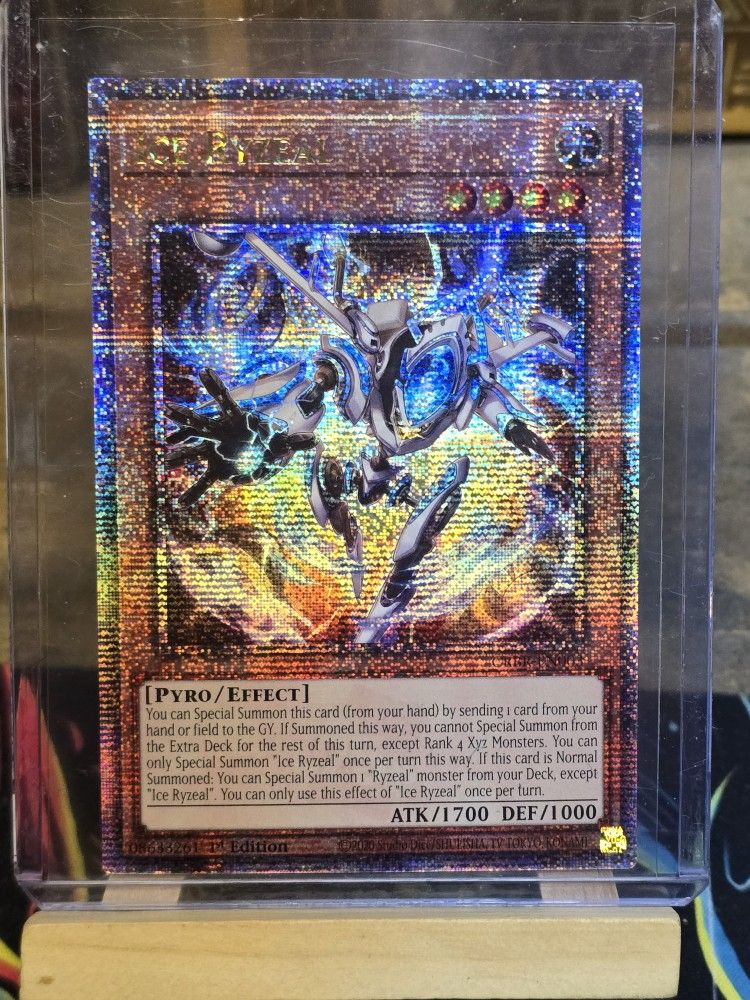 YUGIOH Ice Ryzeal (Quarter Century Secret Rare) CRBR-EN003 1st Edition Mint