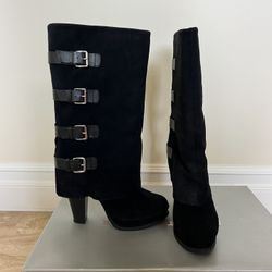 Suede Heeled Boots 