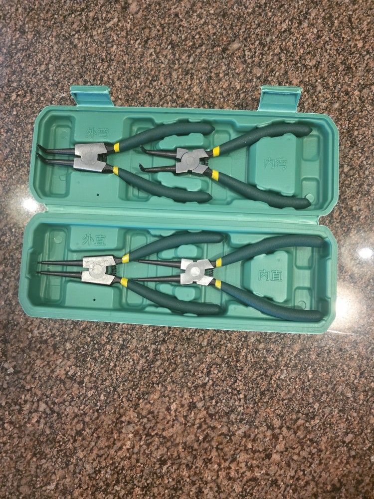 Brand new set of 4 Circlip snap ring pliers