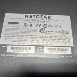 Device model: NETGEAR 48-Port Gigabit PoE+ Smart Managed Pro Switch with 4 SFP ports, model number GS752TPv2.