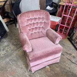 Pink Chair “WE DELIVER”