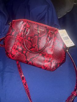 micheal kors red  red snake purse