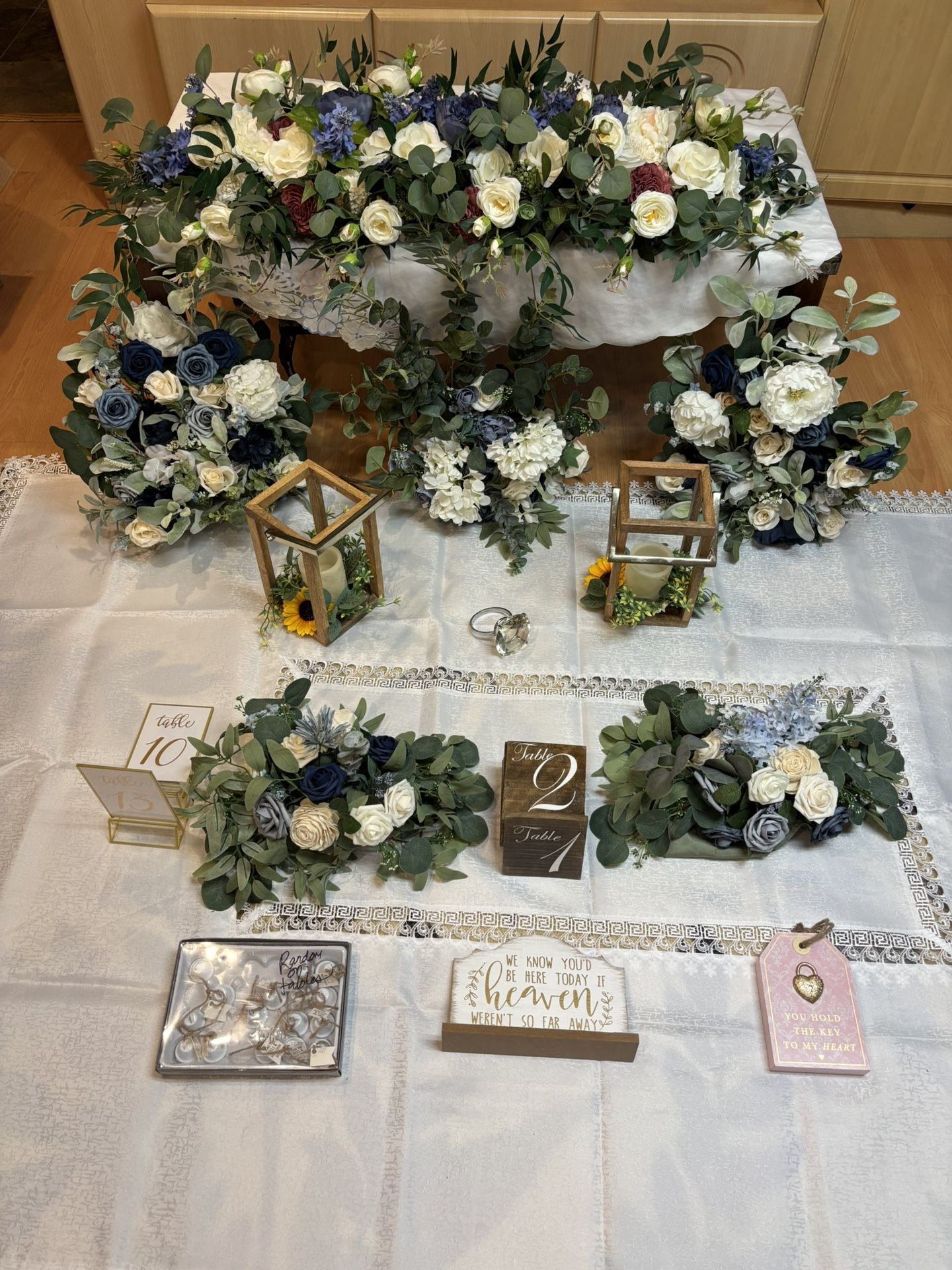 Sweet Heart Table Decorations (Sola Wood)