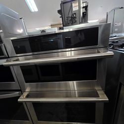 30" JENN AIR RISE MICROWAVE OVEN COMBO STAINLESS STEEL 