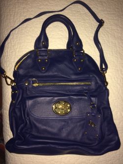 Emma Fox Blue Leather Bag Purse