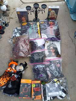 Halloween costumes and decor most of which is brand new 75th Ave Indian School no offers no trade serious buyers only please