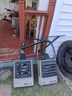 2 commercial electric heaters for large spaces they are taskmaster T5100